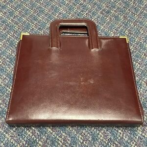 Preloved vintage 90s IBM Portfolio Briefcase / Zip Portfolio w/ Notepad Holder